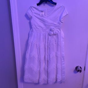 Girls White Formal Dress
